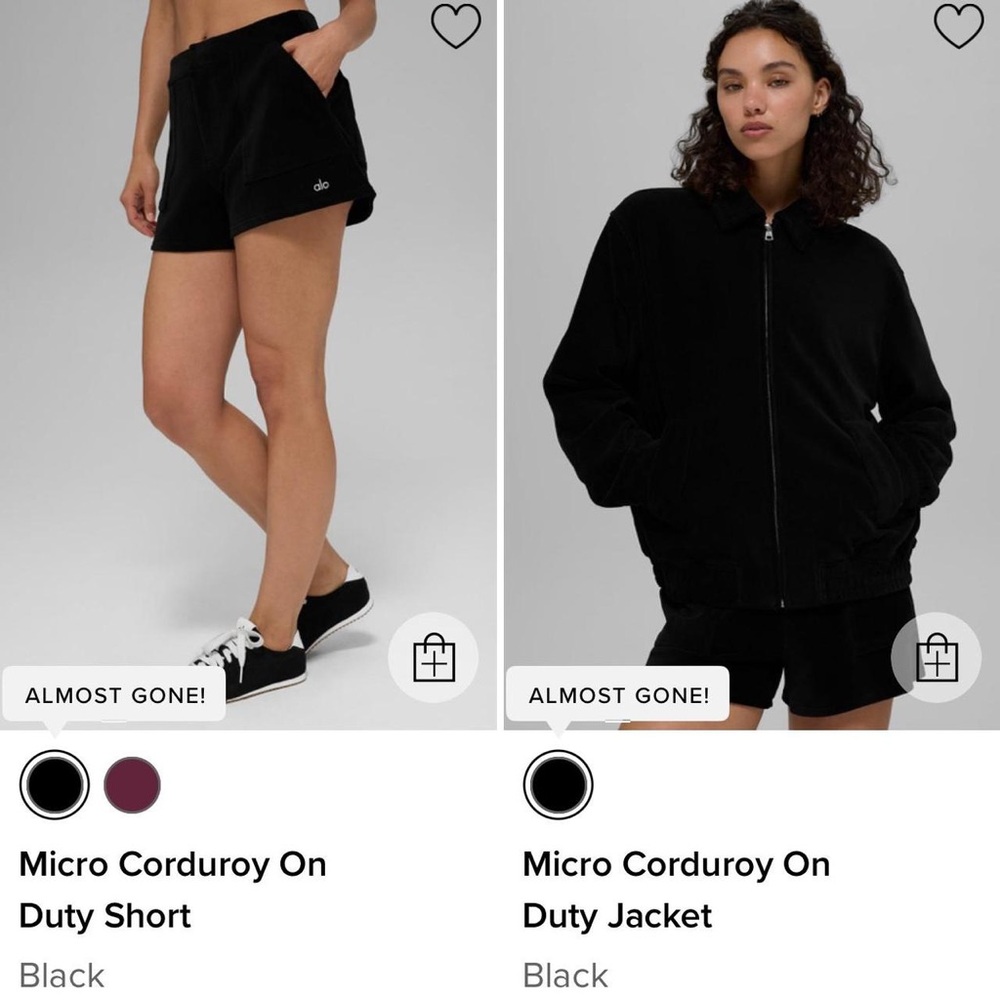 Alo micro corduroy set